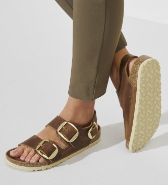 Birkenstock Braune Milano Ledersandalen