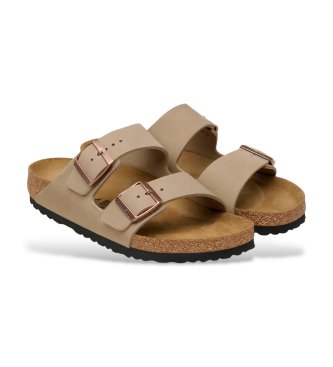 Birkenstock Sandaler i læder Normal Arizona Leoi (Regular Fit) brun
