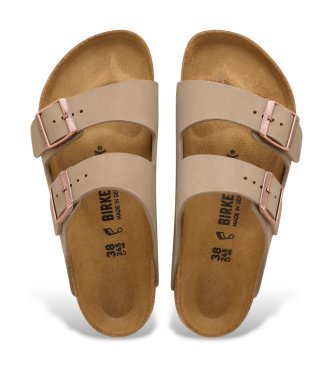 Birkenstock Sandaler i læder Normal Arizona Leoi (Regular Fit) brun