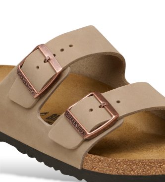 Birkenstock Sandaler i læder Normal Arizona Leoi (Regular Fit) brun