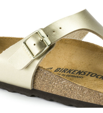Birkenstock Gizeh Birko-Flor gouden sandalen