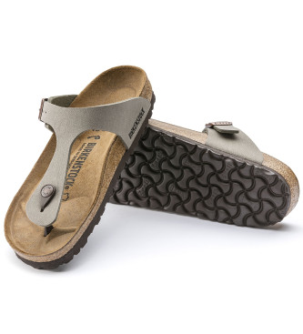 Birkenstock Normal Gizeh Birko-Flor sandaler i sten