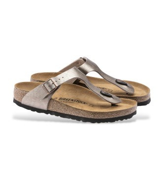 Birkenstock Sandali Gizeh Birko-Flor (Vestibilità Regolare) taupe