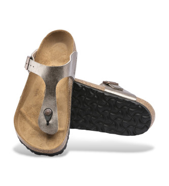 Birkenstock Sandali Gizeh Birko-Flor (Vestibilità Regolare) taupe