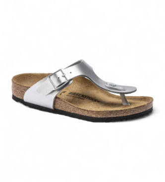 Birkenstock Otroški sandali Gizeh Birko-Flor Silver