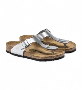 Birkenstock Otroški sandali Gizeh Birko-Flor Silver