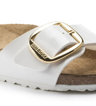 Birkenstock Sandali Madrid Big Buckle Birko-Flor (Vestibilità Stretta) bianco