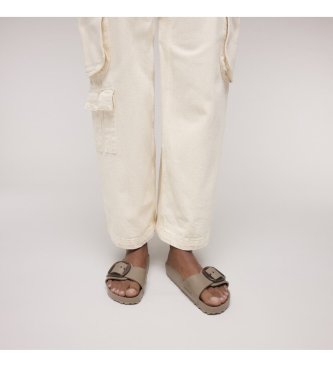 Birkenstock Sandali Madrid Big Buckle EVA (Ozek model) sivo-rjava barva taupe