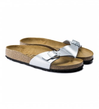 Birkenstock Sandały Madrid srebrne