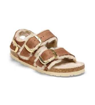 Birkenstock Rjave sandale Milano z veliko zaponko