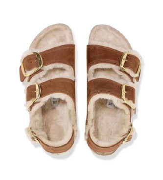 Birkenstock Rjave sandale Milano z veliko zaponko