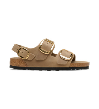 Birkenstock Milano Große Schnalle Geölt Beige Sandalen