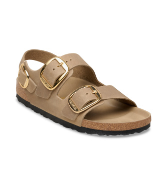 Birkenstock Milano Große Schnalle Geölt Beige Sandalen
