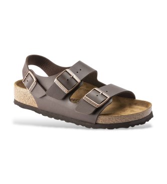 Birkenstock Sandales Milano Birko-Flor (Coupe Étroite) marron