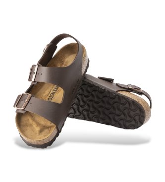 Birkenstock Sandales Milano Birko-Flor (Coupe Étroite) marron