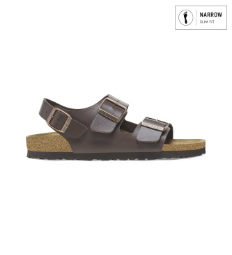 Birkenstock Milano Birko-Flor Sandals (Narrow Fit) brown