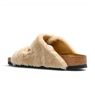 Birkenstock Sandali rizona Shearling Rivet Logo (Vestibilità Regular) beige