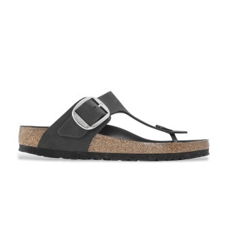 Birkenstock SandaliGizeh Big Buckle Pelle oliata (Vestibilità Stretta) nero