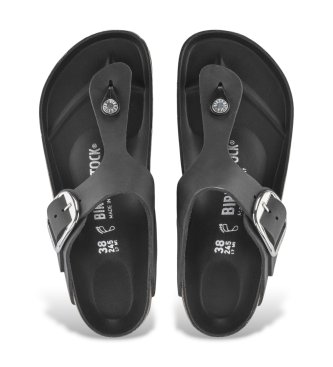 Birkenstock SandaliGizeh Big Buckle Pelle oliata (Vestibilità Stretta) nero