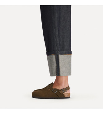 Birkenstock Sabots en cuir Tokio marron