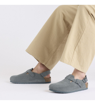 Birkenstock Träskor i läder Tokio (Normal passform) grå