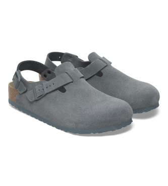Birkenstock Träskor i läder Tokio (Normal passform) grå