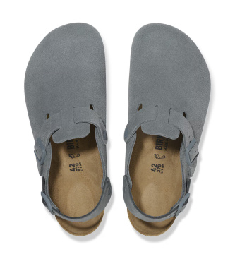 Birkenstock Träskor i läder Tokio (Normal passform) grå