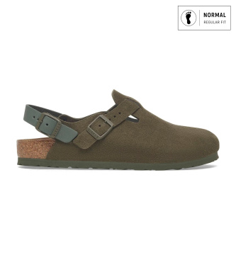 Birkenstock Lädertofflor Tokyo (Normal passform) grön