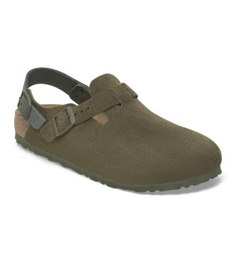 Birkenstock Lädertofflor Tokyo (Normal passform) grön
