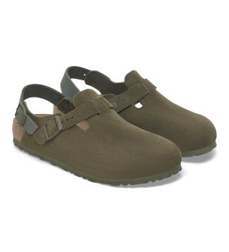 Birkenstock Lädertofflor Tokyo (Normal passform) grön