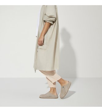 Birkenstock Sapatilhas de Pele Zermatt Premium (Ajuste Regular) bege