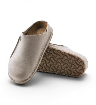 Birkenstock Sapatilhas de Pele Zermatt Premium (Ajuste Regular) bege