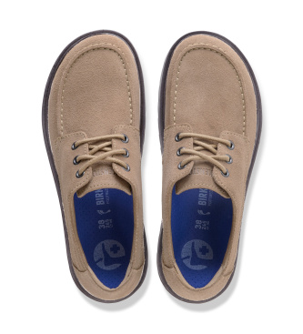 Birkenstock Zapatos de Piel Highwood Moc (Ajuste Regular) taupe