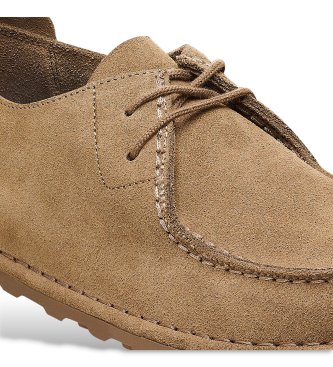 Birkenstock Zapatos de Piel Utti Lace (Ajuste Regular) taupe