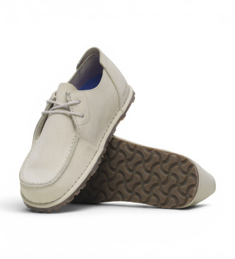 Birkenstock Skórzane buty Utti Lace (Standardowe dopasowanie) w kolorze złamanej bieli