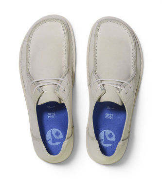 Birkenstock Skórzane buty Utti Lace (Standardowe dopasowanie) w kolorze złamanej bieli