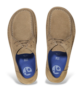 Birkenstock Skórzane buty Utti Lace Leve (Standardowe dopasowanie) taupe