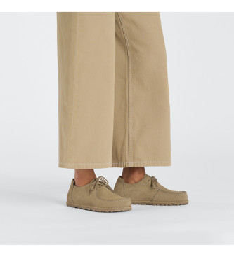 Birkenstock Zapatos de Piel Utti Lace Leve taupe
