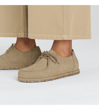 Birkenstock Zapatos de Piel Utti Lace Leve taupe