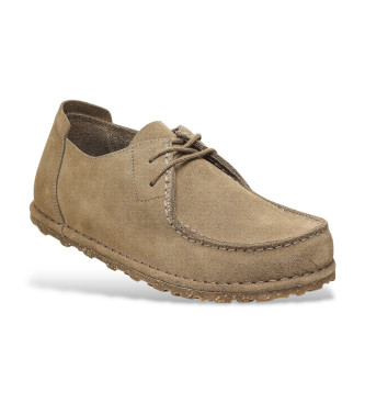 Birkenstock Zapatos de Piel Utti Lace Leve taupe