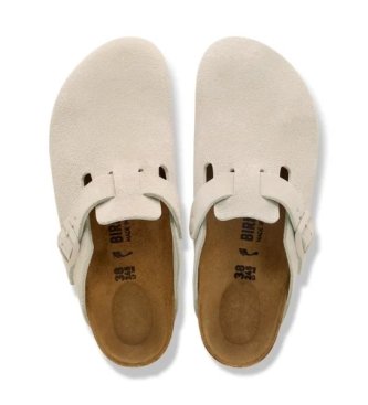 Birkenstock Sabots Boston blanc cass�