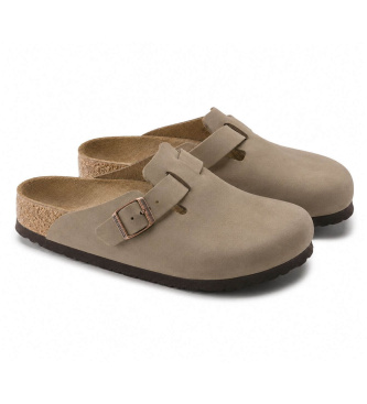 Birkenstock Tamancos Boston Leo (Ajuste Estreito) castanho