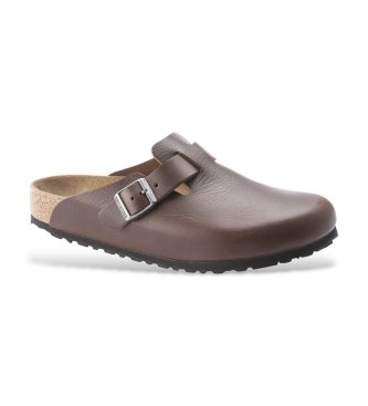 Birkenstock Sabots en cuir Boston Grip (Ajustement Régulier) Natural Roast