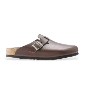 Birkenstock Boston Grip Natuurlijk Gebraden Leren Klompen