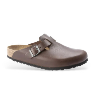 Birkenstock Boston Grip Natuurlijk Gebraden Leren Klompen