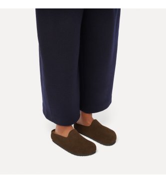 Birkenstock Leather Clogs Amsterdam Wrapped (Narrow Fit) brown