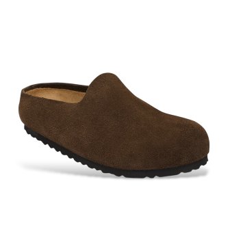 Birkenstock Leather Clogs Amsterdam Wrapped (Narrow Fit) brown