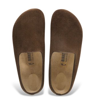 Birkenstock Leather Clogs Amsterdam Wrapped (Narrow Fit) brown