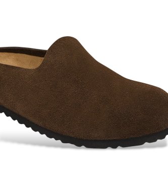 Birkenstock Leather Clogs Amsterdam Wrapped (Narrow Fit) brown