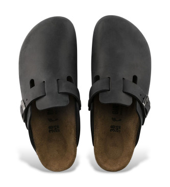 Birkenstock Boston Leather Clogs (Narrow Fit) black